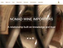 Tablet Screenshot of nomadwineimporters.com
